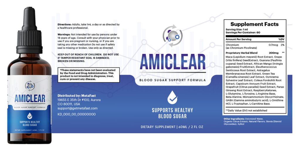 Amiclear Ingredients List