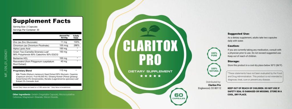 Claritox Pro Ingredients